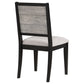 Elodie Wood Dining Side Chair Grey and Black (Set of 2)