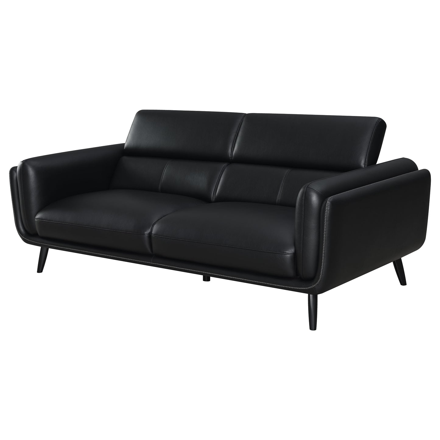 Shania Upholstered Low Back Sofa Black