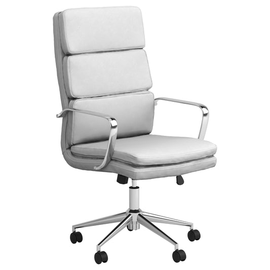 Ximena Upholstered Adjustable High Back Office Chair White