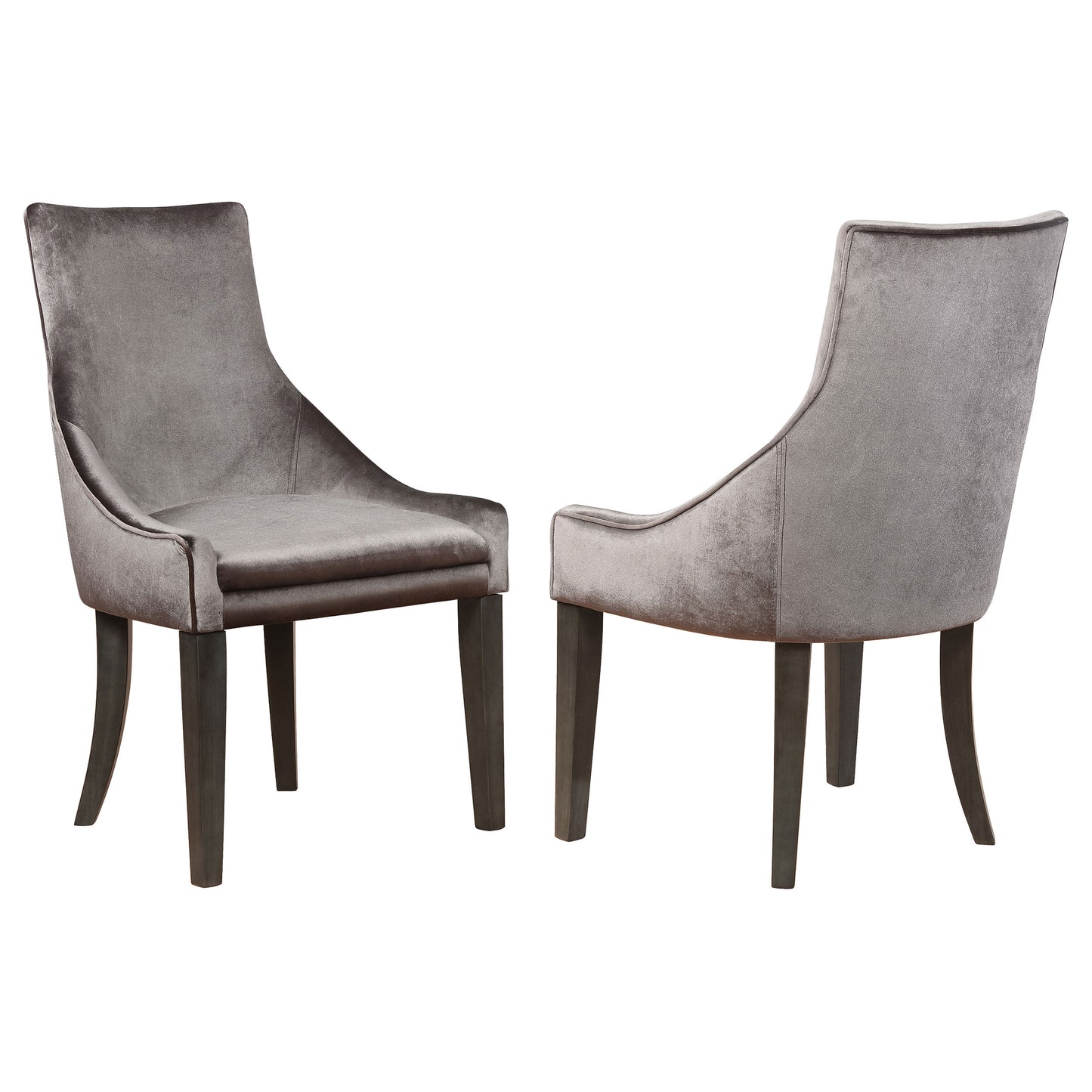 Phelps Velvet Upholstered Dining Side Chair Grey (Set of 2)