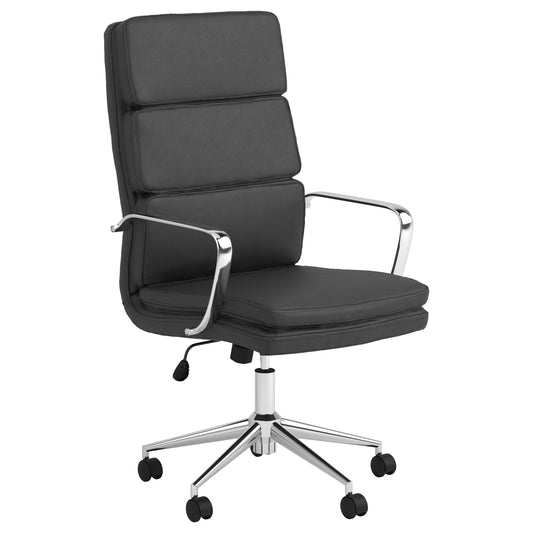 Ximena Upholstered Adjustable High Back Office Chair Black