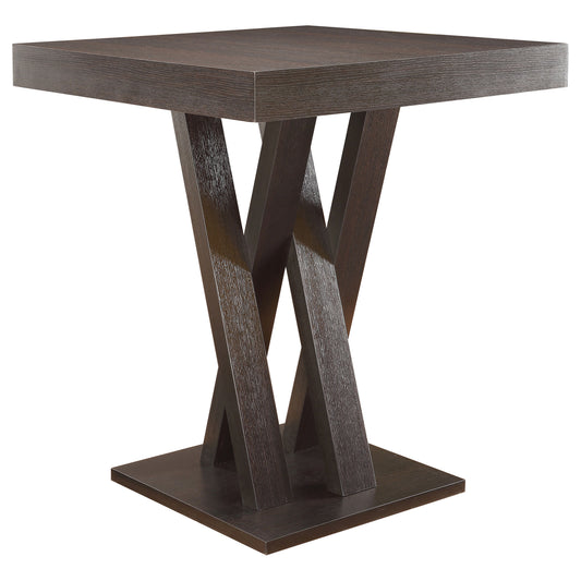 Freda Square 36-inch Pub Height Bistro Bar Table Cappuccino