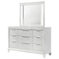 Marmore 9-drawer Dresser and LED Mirror White