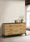 Kaywood 6-drawer Dresser Cabinet Natural Pine