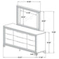 Marmore 9-drawer Dresser and LED Mirror White