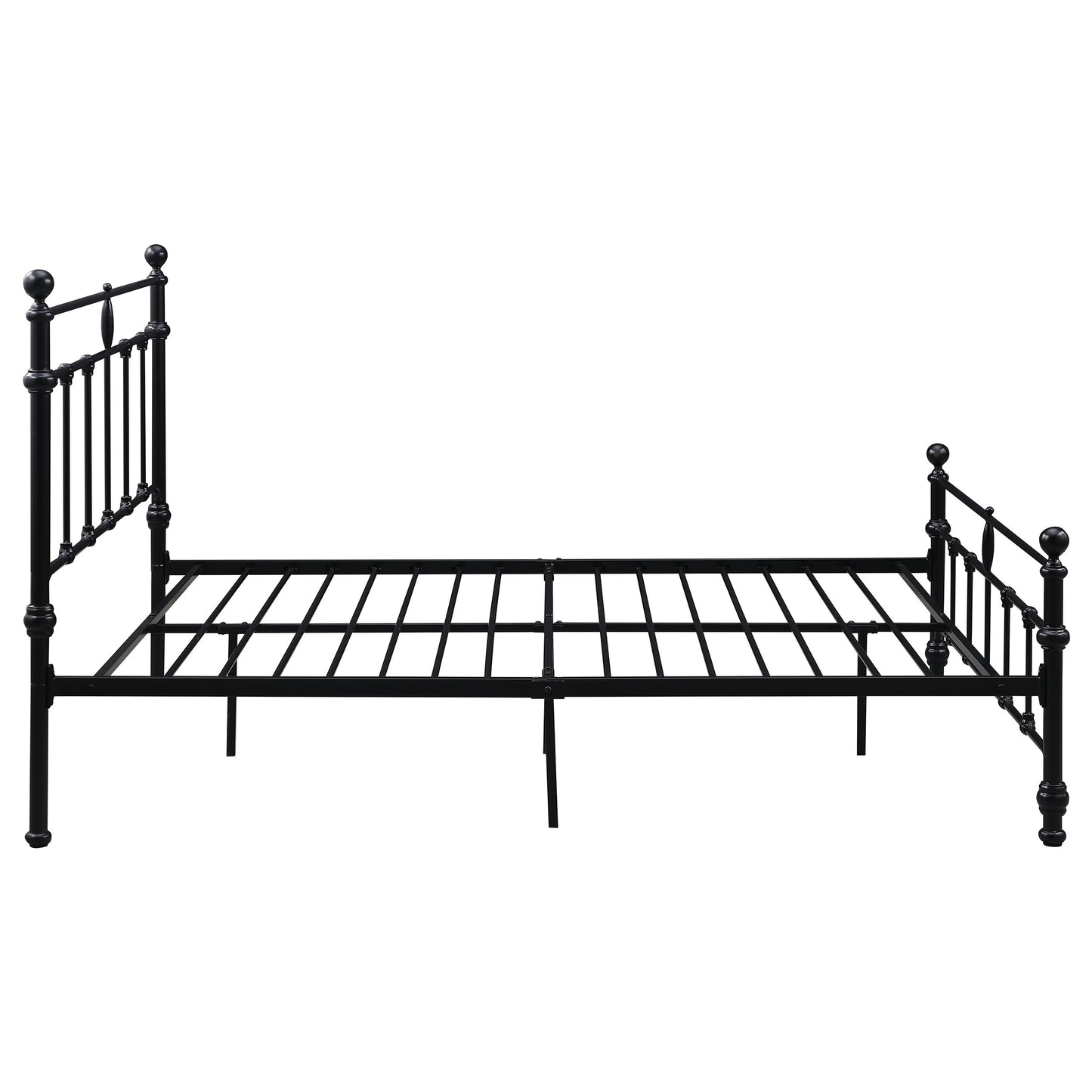 Novak 48-inch Metal Full Open Frame Bed Matte Black