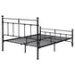 Novak 48-inch Metal Eastern King Open Frame Bed Matte Black