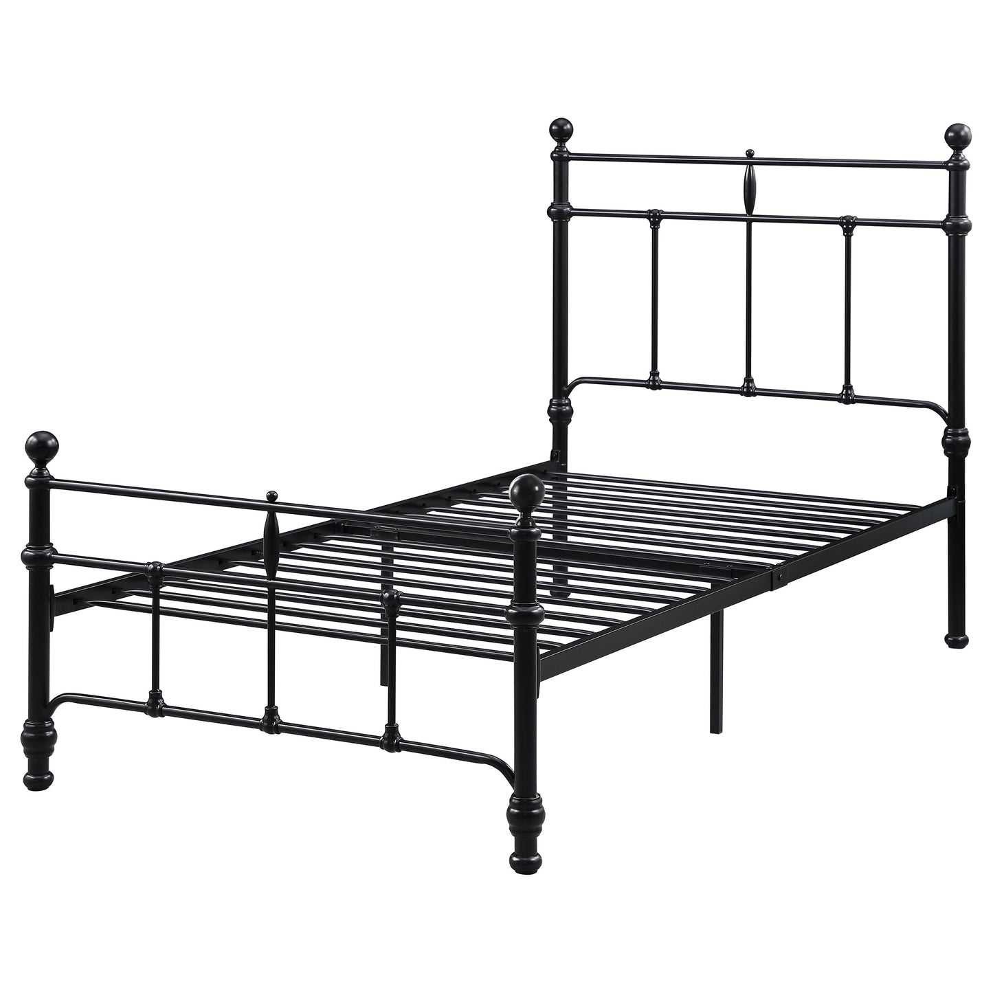 Novak 48-inch Metal Twin Open Frame Bed Matte Black