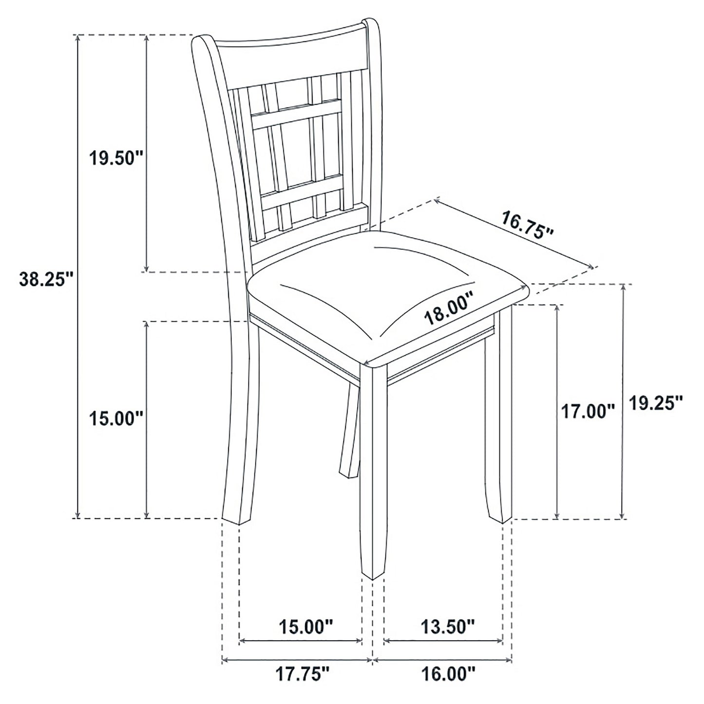 Lavon Wood Dining Side Chair Medium Grey (Set of 2)