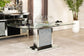 Marilyn Rectangular 72-inch Glass Top Dining Table Silver