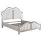 Evangeline Wood California King LED Panel Bed Silver Oak