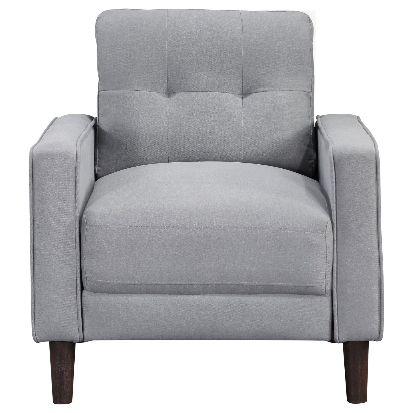 Bowen Upholstered Track Arm Tufted Accent Chair Grey