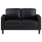 Ruth 3-piece Upholstered Track Arm Sofa Set Black