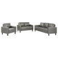 Ruth 3-piece Upholstered Track Arm Sofa Set Grey