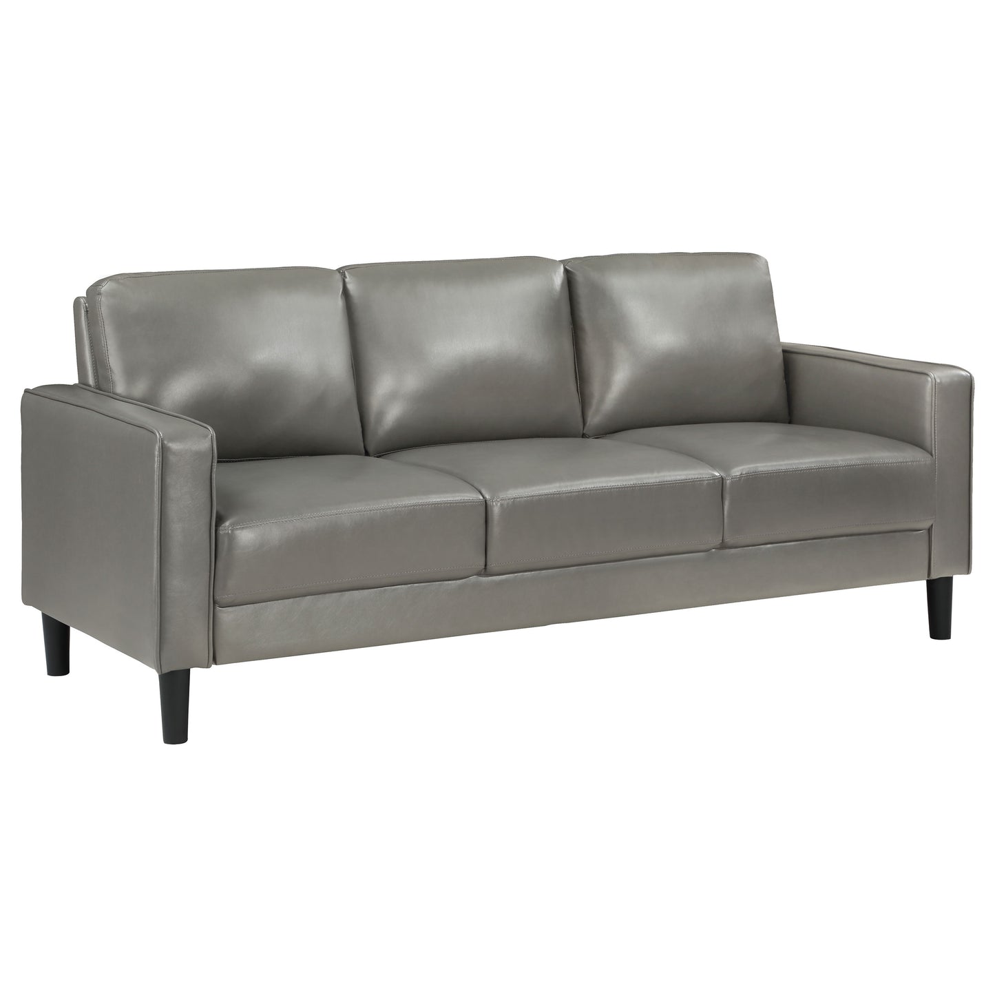 Ruth 3-piece Upholstered Track Arm Sofa Set Grey