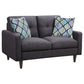 Watsonville Upholstered Track Arm Tufted Loveseat Grey