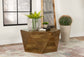 Zalika Hexagonal Solid Mango Wood Coffee Table Natural