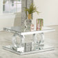 Breena Rectangular Mirrored Acrylic Coffee Table Silver