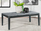 Mozzi Rectangular Faux Marble Coffee Table Grey and Black