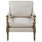 Dempsy Upholstered Accent Chair with Casters Beige