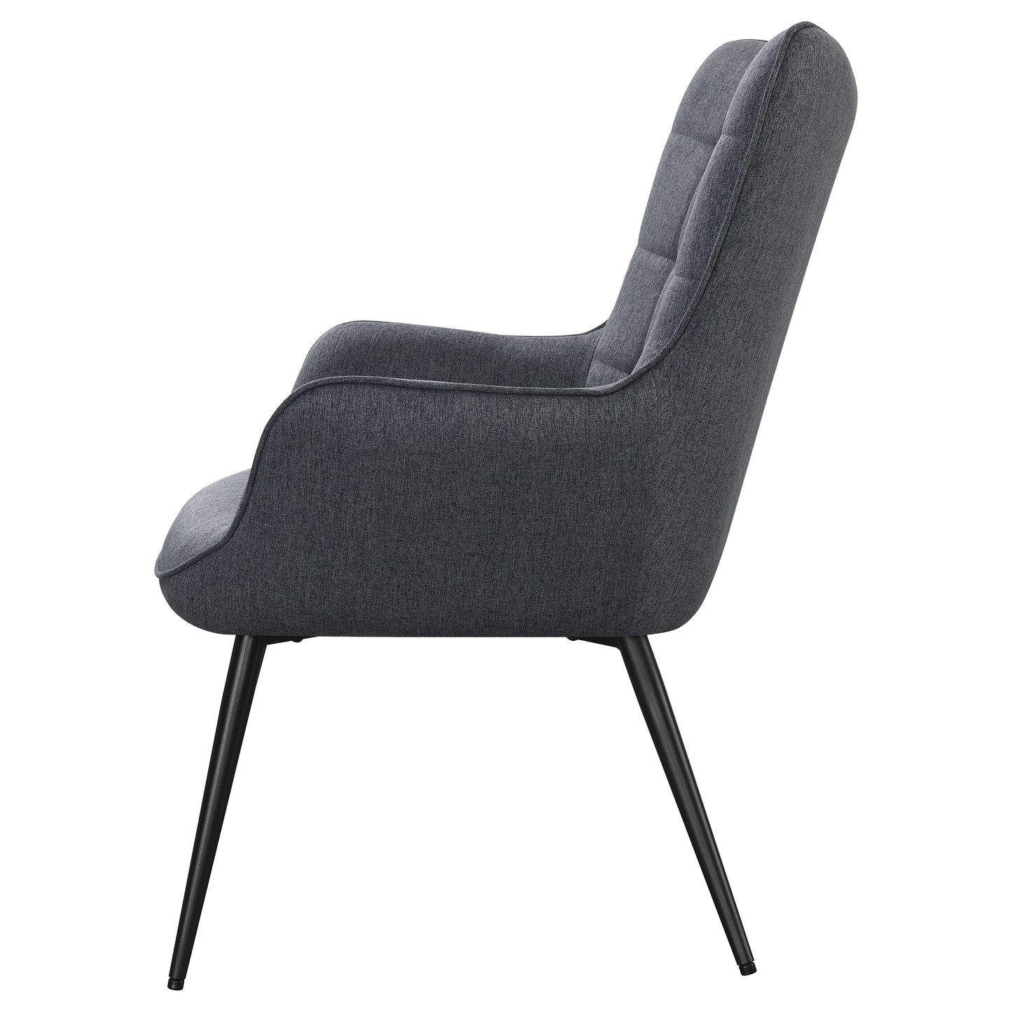 Isla Upholstered Flared Arm Tufted Accent Chair Grey