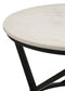 Miguel Round Marble Top Coffee Table White and Black