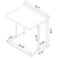 Dani Rectangular C-Shaped Sofa Side Table Cappuccino