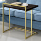 Dani Rectangular C-Shaped Sofa Side Table Cappuccino