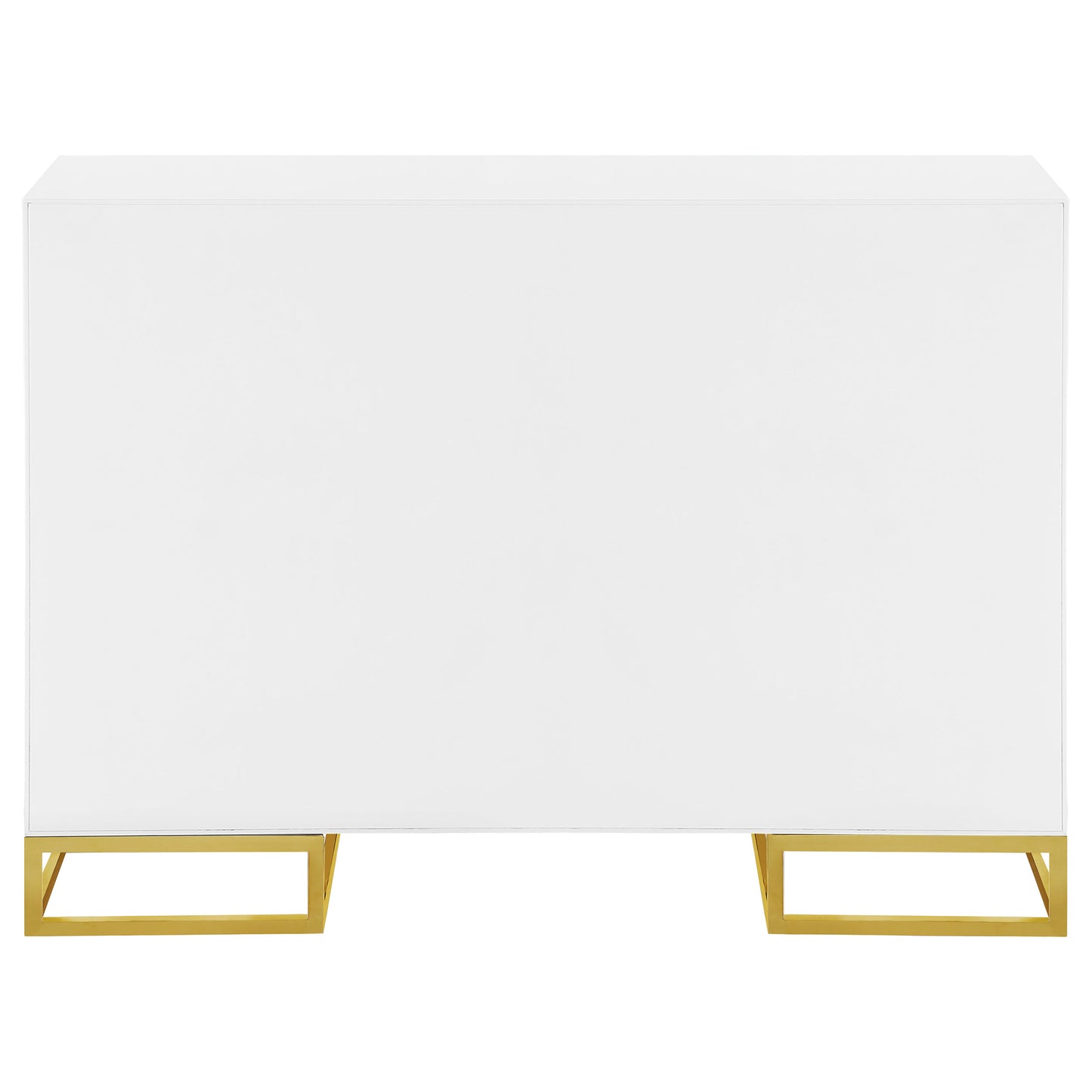 Elsa 2-door Wood Storage Accent Cabinet White and Gold